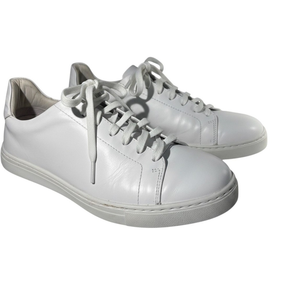 Peter Millar Vantage LIte Women's 8M White Leather Low Top Shoes Fits like 9M